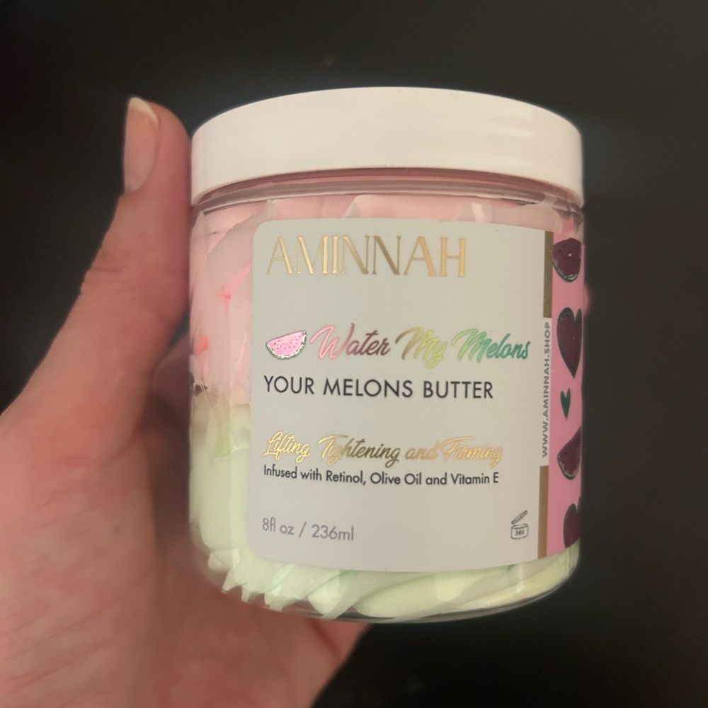 Aminnah Water My Melons Body Butter - Pink and Green